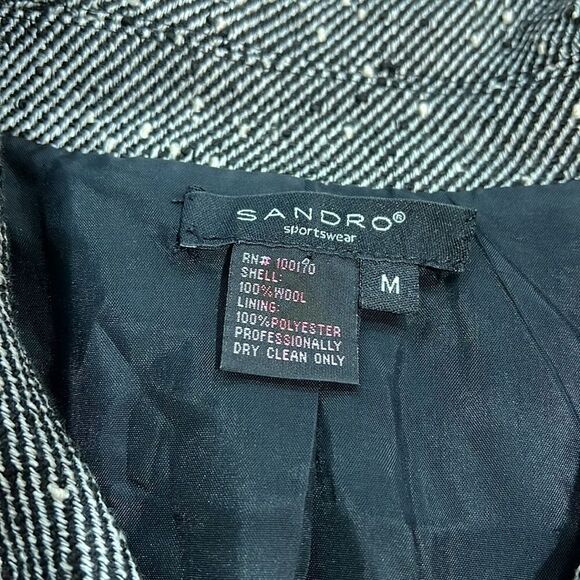 Sandro wool tweed blazer size M - Picture 5 of 7